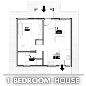 1 BEDROOM HOUSE