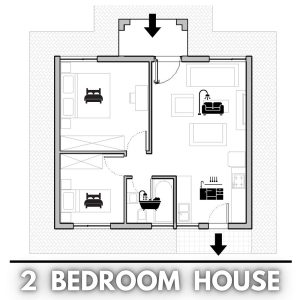 2 BEDROOM HOUSE PLAN (02-01)